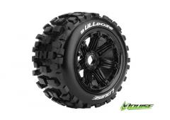 B-ULLDOZE - 1-5 Buggy Banden - Verlijmd op velg - SPORT - Velgen Zwart 24mm - Hex - Acht