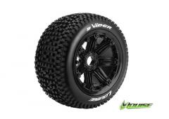 B-VIPER - 1-5 Buggy Banden - Verlijmd op velg - SPORT - Velgen Zwart 24mm - Hex - Achter