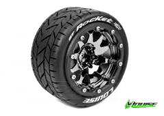 ST-ROCKET TRUCK TIRE SOFT / 1/2 OFFSET BEAD-LOCK BLACK CHROME RIM HEX 12mm / MO