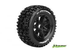 SC-PIONEER - 1-5 Short Course Truck Banden Set - Verlijmd op Velg - SPORT - Velgen Zwart