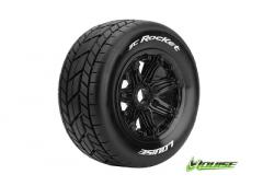 SC-ROCKET - 1-5 Short Course Truck Banden Set - Verlijmd op Velg - SPORT - Velgen Zwart