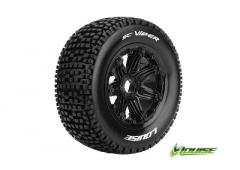 SC-VIPER - 1-5 Short Course Truck Banden Set - Verlijmd op Velg - SPORT - Velgen Zwart -