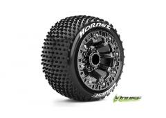 ST-HORNET - 1-16 Truck Banden Set - Verlijmd op velg - Soft - 2.2" Velgen Zwart Chroom -