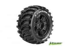 X-CYCLONE - X-Maxx Banden Set - Verlijmd op Velg - SPORT - Velgen Zwart - Hex 24mm - 1 P