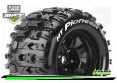 MT-PIONEER - 1-8 Monster Truck Bandenset - Gemonteerd - Sport - 3.8 Bead Style Velgen Zwart - 1/2-Of