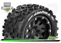 MT-UPHILL - 1-10 Monster Truck Bandenset - Gemonteerd - Sport - 2.8 Bead-Lock Velgen Zwart - 1/2-Off