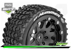 ST-HUMMER - 1-10 Monster Truck Bandenset - Gemonteerd - Sport - 2.8 Bead-Lock Velgen Zwart - 1/2-Off