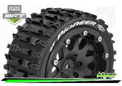 ST-PIONEER - 1-10 Monster Truck Bandenset - Gemonteerd - Sport - 2.8 Bead-Lock Velgen Zwart - 1/2-Of