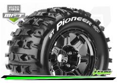 ST-PIONEER - 1-8 Stadium Truck Bandenset - Gemonteerd - Sport - 3.8 Bead Style Velgen Zwart-Chrome -