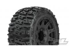 PR10175-10 Trencher LP 3.8" All Terrain Tires Mounted for 17mm MT Front or Rear, Mounted on Raid Bla