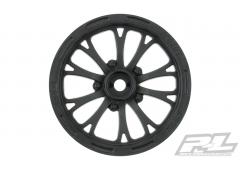 PR2775-03 Pomona Drag Spec 2.2" Zwarte voorwielen voor Slash 2wd (met 2.2" 2WD Buggy Front Banden)