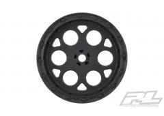 PR2783-03 Showtime 2.2 "Sprint Car 12mm Hex Front Black Wheels voor Dirt Oval (met 2.2" 2WD Buggy Fr