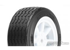 PRO10140-17 VTA Front Tires (26mm) Mounted on White Wheels for VTA Class