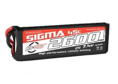 2600 mAh - 2S1P - 7.4V - XT-60 Li-Po Batterypack - Sigma 45C