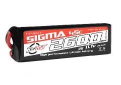 2600 mAh - 3S1P - 11.1V - XT-60 - Li-Po Batterypack - Sigma 45C