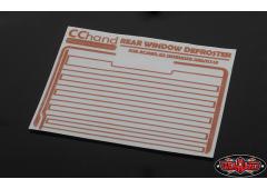 RC4WD Achterruit ontdooier sticker voor Gelande II (D90 / D110)
