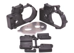 RPM73612 Black Gearbox Housing and Rear Mounts for Traxxas 2wd