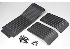 RPM80112 T-Maxx & E-Maxx Three Pc. Skid / Wear Plate Set (Black)