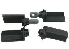 RPM80572 Black Shock Shaft Guards for Associated 1/10th Scale Shocks