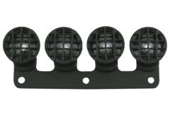 RPM80982 Front Bumper Light Canister Set Black