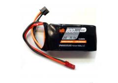 800mAh 3S 11.1V 50C LiPo, 18AWG JST SPMX8003SJ50