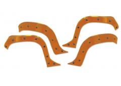 TMT Spatbordverbreders oranje (incl. schroeven) voor TRX E-Revo 2.0