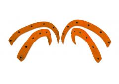 TMT Spatbordverbreders oranje (incl. schroeven) voor TRX X-MAXX V2 Raptor