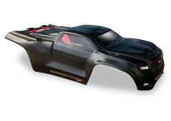 TMTSLEDG-S Body onbreekbaar zwart incl. Sticker voor Traxxas Sledge