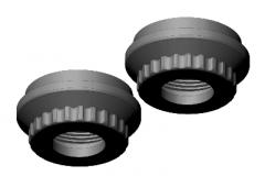 C-00180-316 Shock Cap - Lower - Aluminum - 2 pcs