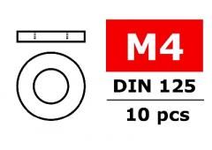 C-3201-40 Vlakke sluitring - M4 - Gegalvaniseerd staal - 10 st