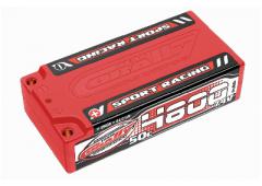 4800mAh - 7.4V - Shorty 2S - 50C - Sport Racing LiPo Battery - 4mm Bullit en Deans