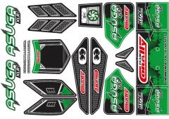 Team Corally C-00180-858-G Body Decal Sheet - Asuga ASUGA XLR - GREEN - 1 pc