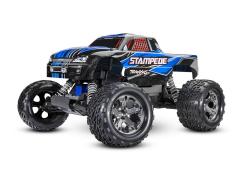 TRAXXAS STAMPEDE 1/10 SCALE MONSTER TRUCK TQ 2.4GHZ INCL. ACCU EN USB-C LADER  BLUE TRX36054-8BLUE