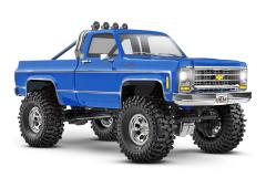 TRAXXAS TRX-4M HIGH TRAIL CRAWLER MET 1979 CHEVROLET K10 BODY: 1/18 SCHAAL 4WD ELEKTRISCHE AUTO BLAU