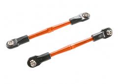 Traxxas TRX3139T Spanschroeven, aluminium (oranje-geanodiseerd), teen koppelingen, 59mm (2) (gemonte