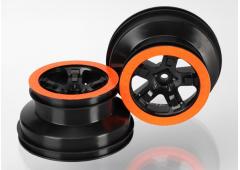 Traxxas TRX5868X Wielen, SCT zwart, oranje beadlock stijl