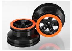 Traxxas TRX5870X Wielen, SCT zwart, oranje beadlock stijl