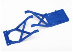 Traxxas TRX3623X Skid plates, front & rear (blue)