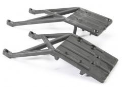 Traxxas TRX5837 Skidplates, front & rear (black)