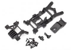 Traxxas TRX6720 Body mounts, voor & achter / 3x12mm CS (4) / 3x12mm schouderschroef (2) / 3x10mm pla