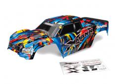 Traxxas TRX7711T Body, X-Maxx, Rock-n-Roll (geverfd, stickers aangebracht) (gemonteerd met achterkle