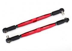 Traxxas TRX7748X Stuurstangen, X-Maxx (TUBES rood-geanodiseerd, 7075-T6 aluminium, sterker dan titan