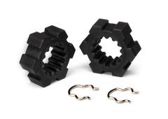 Traxxas TRX7756 Wielnaven, (2) / clips (2)