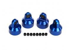 Traxxas TRX7764A Schokbreker caps, aluminum (blauw-geanodiseerd)