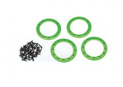 Traxxas TRX8168G Beadlock ringen, groen (2.2") (aluminium) (4) / 2x10 CS (48)