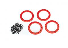Traxxas TRX8168R Beadlock ringen, rood (2.2") (aluminium) (4) / 2x10 CS (48)