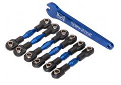 Traxxas TRX8341X Camber link / toe link set (Blauw Geanodiseerd /32mm voor(2)/28mm achter(2))