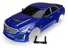 Traxxas TRX8391A Body, Cadillac CTS-V, blauw (geschilderd, stickers toegepast)