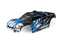 Traxxas TRX8611X Body, E-Revo, blauw / raam, grille, sticker met lichtplaat (gemonteerd met voorste 
