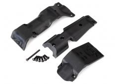 Traxxas TRX8637 Skidplate set, voor / skid plate, achter / 3x10 BCS (6) / 3x30 BCS (1) (past bij 862